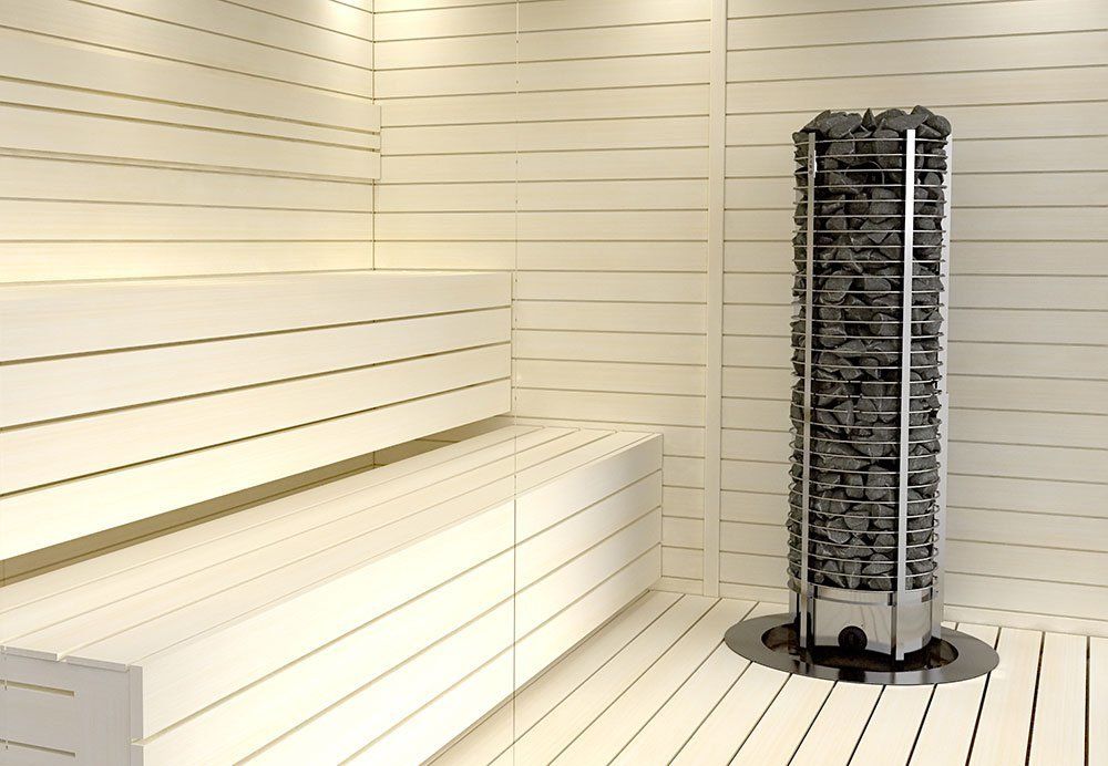 Электрическая печь SAWO TOWER TH3-60NB-P (6 квт, встроенный пульт, нержавейка) фотография