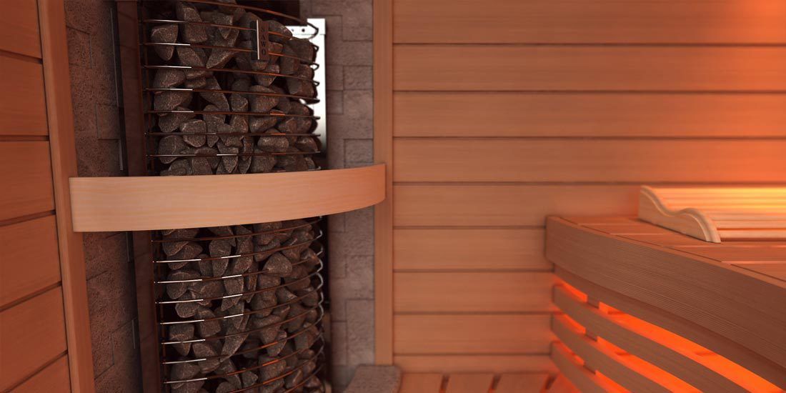 Электрическая печь SAWO TOWER TH3-45NB-CNR-P (4,5 квт, встроенный пульт, угловая) фотография