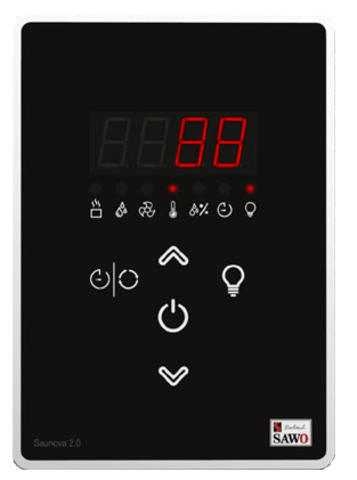 Электрическая печь SAWO TOWER TH3-45NI2-WL-P (4,5 квт, выносной пульт, встроенный блок мощности, нержавейка, пристенная) фотография