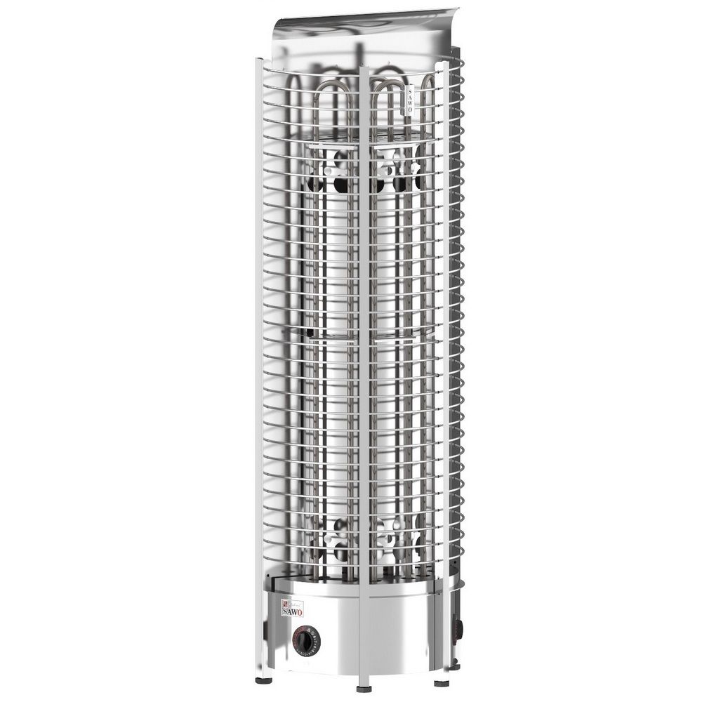 Электрическая печь SAWO TOWER TH4-60NB-WL-P (6,0 квт, напольная, встроен. пульт, нержавейка, пристенная) фотография